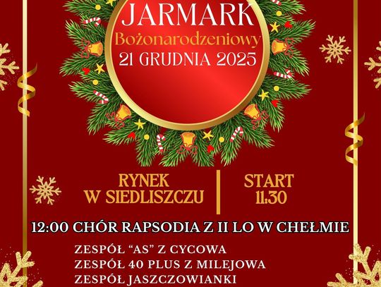 Impreza odbędzie się w niedzielę, 21 grudnia, a jej centralnym punktem będzie rynek w Siedliszczu.