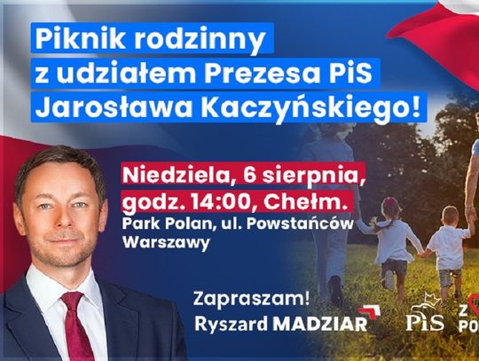 Jarosław Kaczyński na pikniku Prawa i Sprawiedliwości w Chełmie