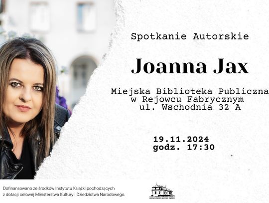 Joanna Jax spotka się z czytelnikami w Rejowcu Fabrycznym