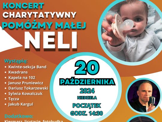 Koncert charytatywny "Pomóżmy Małej Neli" – muzyka i zabawa dla szczytnego celu