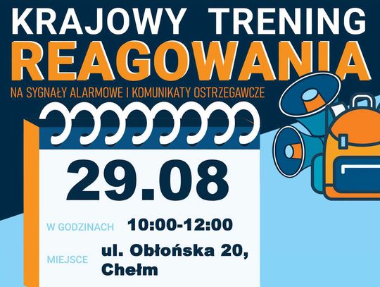 Krajowy Trening Reagowania w Chełmie. Bezpłatne szkolenie dla mieszkańców