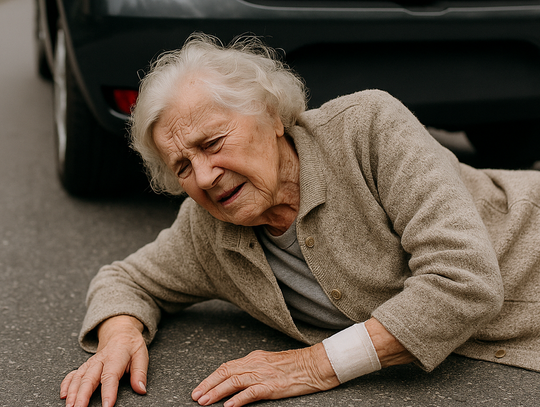 Krasnystaw. Groźne potrącenie na ul. Sobieskiego. 92-latka trafiła do szpitala
