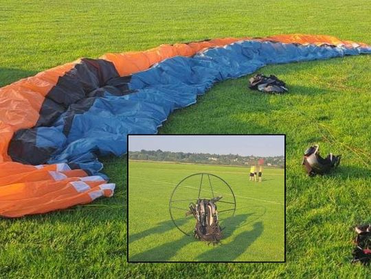 Krasnystaw. Spadły dwie paralotnie. Jeden z pilotów był nietrzeźwy