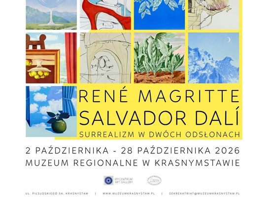 2 października w Muzeum Regionalnym w Krasnymstawie otworzy się wystawa prac René Magritte’a i Salvadora Dalí.