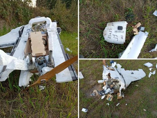 Dron z napisami w cyrylicy spadł w polu. Prokuratura w Zamościu: “Nie było wybuchu”