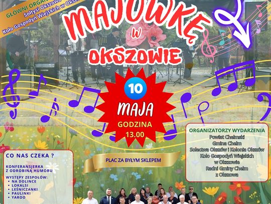 Majówka w Okszowie – muzyka, zabawa i lokalne przysmaki! Sprawdź program wydarzenia
