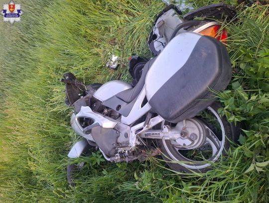 Motocyklista z Chełma wjechał do rowu. Trafił do szpitala Motocyklista z Chełma wjechał do rowu. Trafił do szpitala