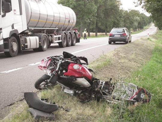 Motocyklista z pękniętą wątrobą