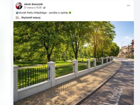Murek w Parku Miejskim w Chełmie do przebudowy. Prezydent pokazuje koncepcję i zbiera opinie