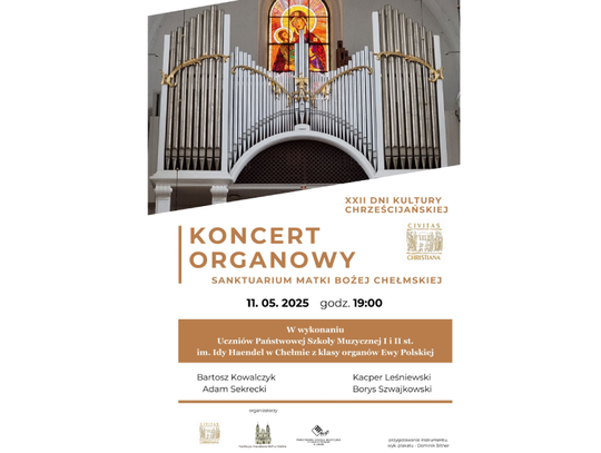 Muzyka organowa zabrzmi w Sanktuarium Matki Bożej Chełmskiej