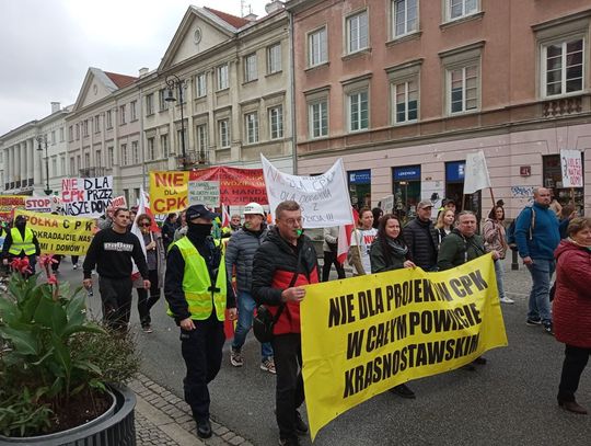 Nasi mieszkańcy protestowali w Warszawie. "Spółka CPK nas nie słucha"