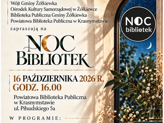 Noc Bibliotek 2026 w Powiatowej Bibliotece Publicznej w Krasnymstawie
