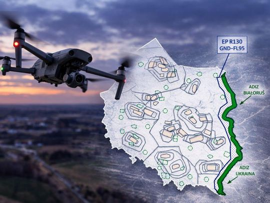 Nowa strefa ograniczeń lotów nad wschodnią Polską