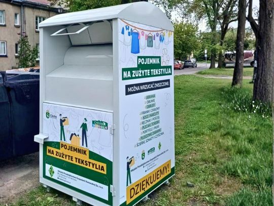 Nowe pojemniki na tekstylia w Chełmie. Miasto ustawiło 11 dodatkowych punktów Nowe pojemniki na tekstylia w Chełmie. Miasto ustawiło 11 dodatkowych punktów