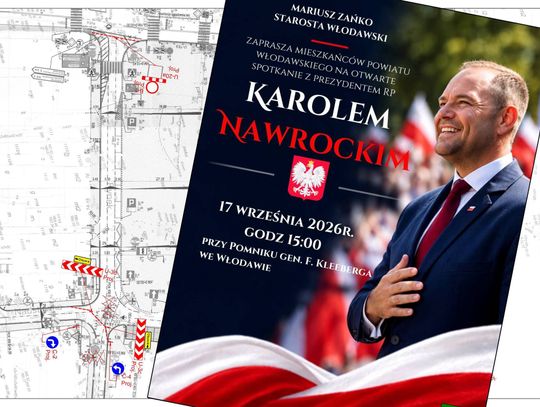 Ograniczenia ruchu we Włodawie. Prezydent Nawrocki spotka się z mieszkańcami