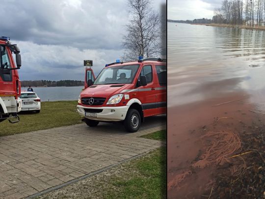 Okuninka. Podejrzana brązowa plama na jeziorze Białym wywołała niepokój… [ZDJĘCIA]