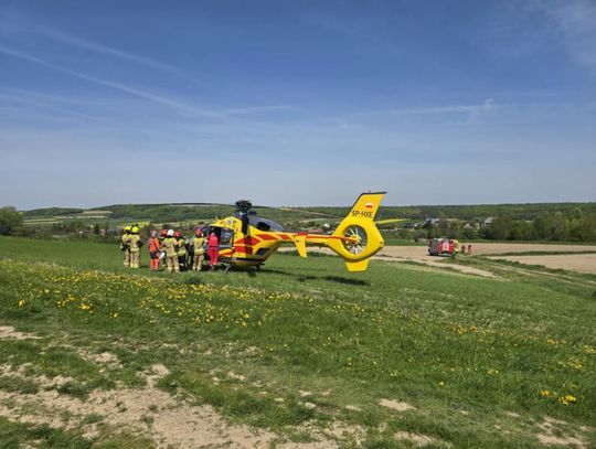 Ośmiolatek wpadł pod ruszający traktor. Na miejsce wezwano śmigłowiec LPR