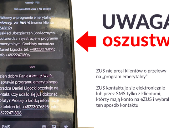 Oszuści podszywają się pod ZUS: Seniorzy na celowniku fałszywych doradców