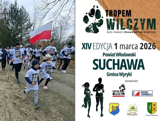 plakat plus zdjecie z ostatniej edycji biegu Tropem Wilczym