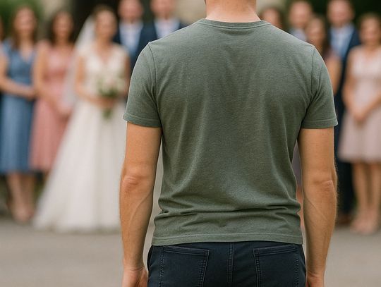 Pijany kierowca schował się w tłumie weselników. Zdradziły go szorty