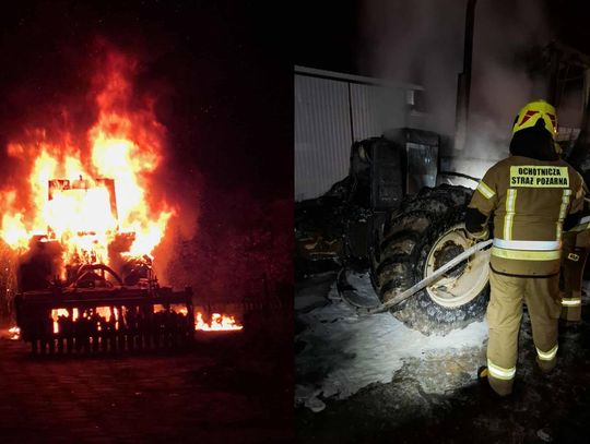 Płoną ciągniki. Dwie akcje strażaków - w Busównie i Kulczynie-Kolonii [ZDJĘCIA]
