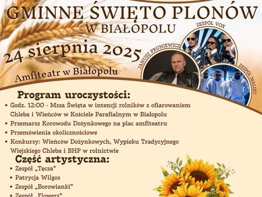 Podziękowanie za plony i bogaty program artystyczny w Białopolu