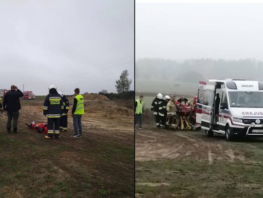 Pow. włodawski. Wypadek na crossie. Kierowca zabrany do szpitala