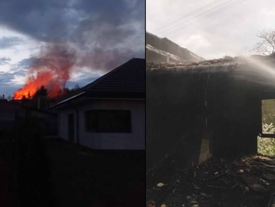 Pożar bliźniaka w Izbicy. Akcja gaśnicza trwała ponad 2,5 godziny [ZDJĘCIA]