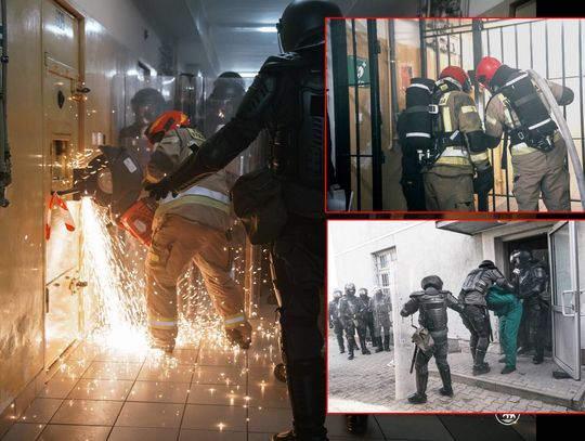 Pożar w celi i agresywni osadzeni – ćwiczenia służb w chełmskim więzieniu [ZDJĘCIA]