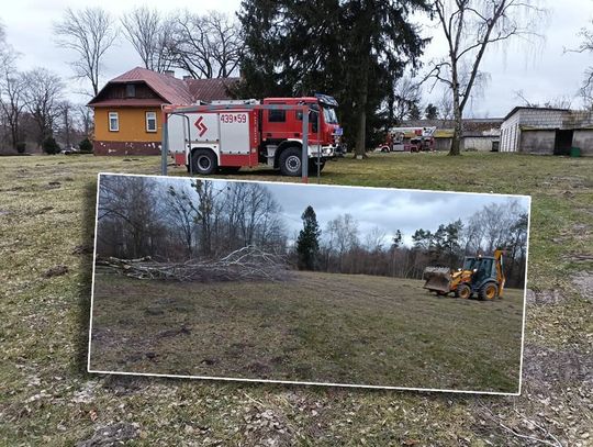 Pożar w kotłowni, pochylone drzewo nad szkołą. Miniona doba na sygnale