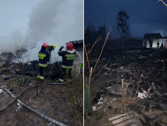Pożar w Putnowicach Wielkich. Płonęły budynki gospodarcze [ZDJĘCIA]