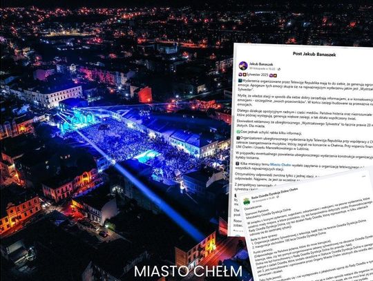 Dyskusja o organizacji sylwestra na Osiedlu Dyrekcja weszła w nową fazę po dwóch publicznych oświadczeniach – prezydenta Jakuba Banaszka oraz przewodniczącego Rady Osiedla Dyrekcja Dolna, Andrzeja Stachniuka.