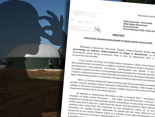 Protestują przeciw biogazowni. "Nie chcemy tutaj bomby ekologicznej!"