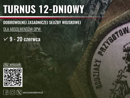 Nie tak dawno, bo na początku kwietnia, informowaliśmy o możliwości wzięcia udziału w IV turnusie zasadniczej służby wojskowej. Ta oferta pozostaje wciąż aktualna, ale dochodzi do niej kolejna - absolwenci Oddziałów Przygotowania Wojskowego mają wyjątkową szansę, by odbyć skróconą służbę.