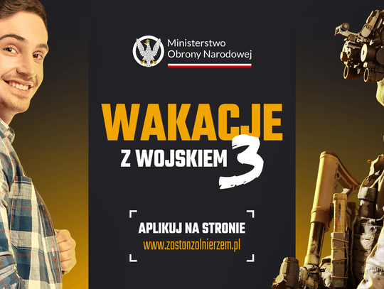 Zamiast wakacji spędzonych na plaży, pracy za barem czy sezonowego zatrudnienia przy zbiorach - strzelnica, szkolenie wojskowe i sprawdzian własnych możliwości. Rusza trzecia edycja programu „Wakacje z Wojskiem”, skierowanego do młodych ludzi, którzy chcą aktywnie wykorzystać letnią przerwę.