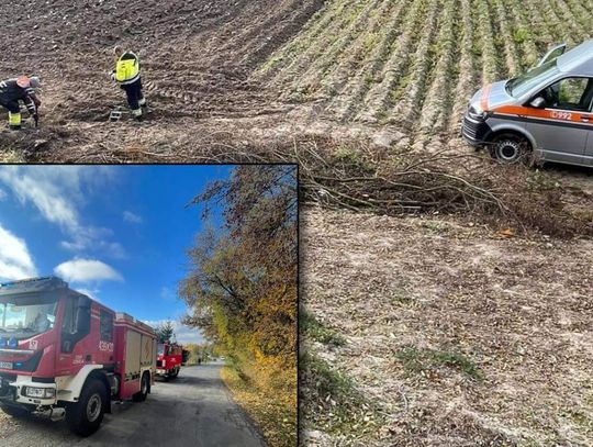 Rolnik uszkodził rurę z gazem! Strażacy zabezpieczali wyciek