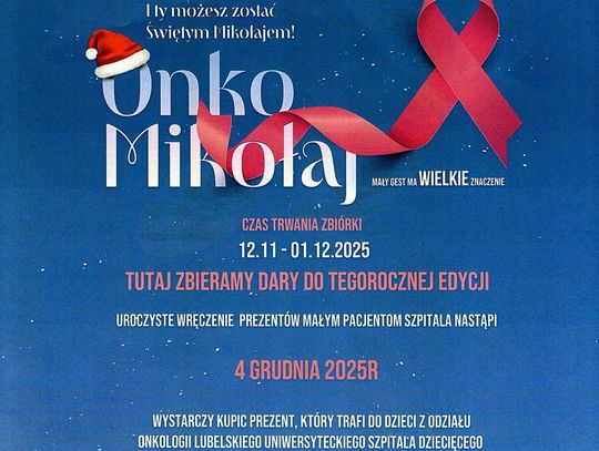 Włodawa włącza się do akcji „Onko Mikołaj 2025”