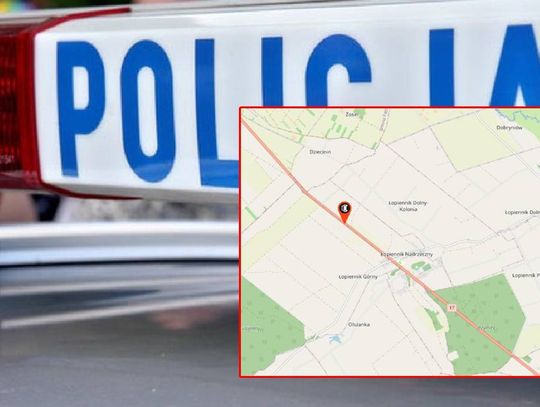 Samochód osobowy w rowie. Utrudnienia na drodze krajowej w Łopienniku Nadrzecznym