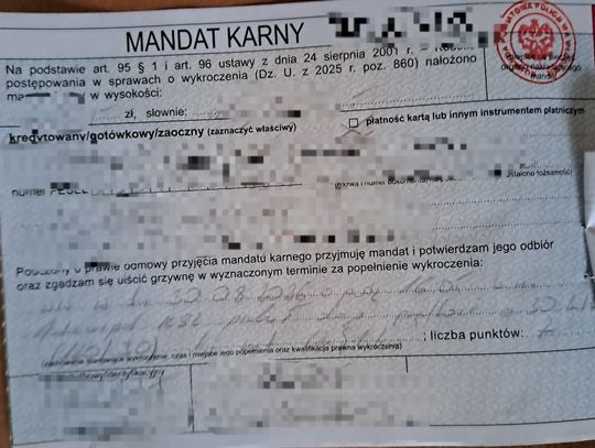 SZOK! Dostał mandat i punkty karne, a następnego dnia podziękował za to włodawskim policjantom