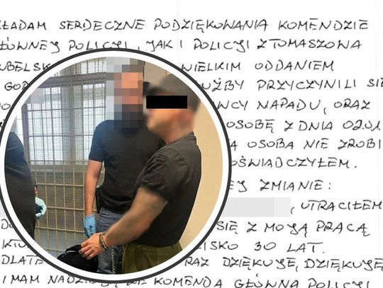 Zrabowali mu pół miliona. Podziękował policjantom za pomoc w ujęciu sprawców rozboju