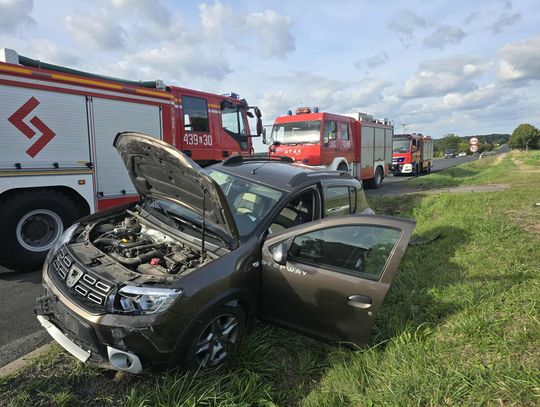 Uderzył w znak na drodze krajowej w Izbicy