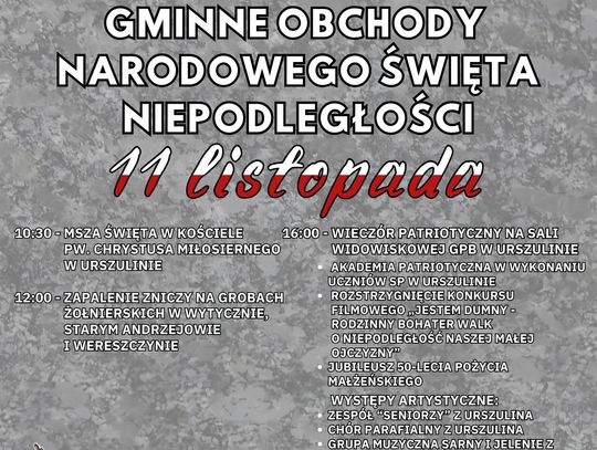 Uroczyste obchody Narodowego Święta Niepodległości w Urszulinie