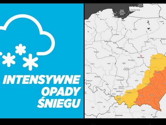 Uwaga! Mamy pomarańczowy alert! Duże opady śniegu w naszym regionie