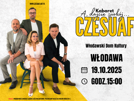 Włodawa. Kabaret Czesuaf z nowym programem „A, dajcie spokój…”