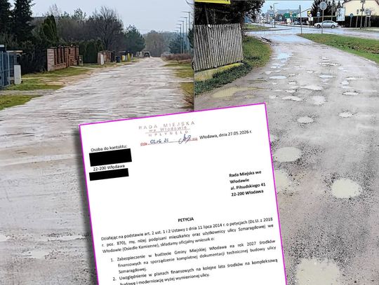 petycja na tle zdjęć z ulicy szmaragdowej