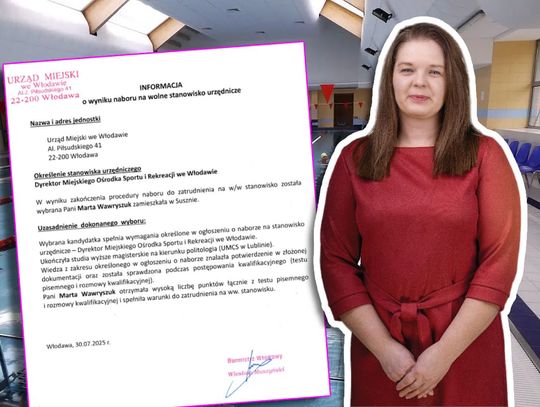 Włodawa: Marta Wawryszuk nową dyrektor MOSiR. "Zależy mi na kontynuacji"