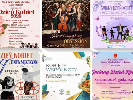 plakaty z sześciu gmin