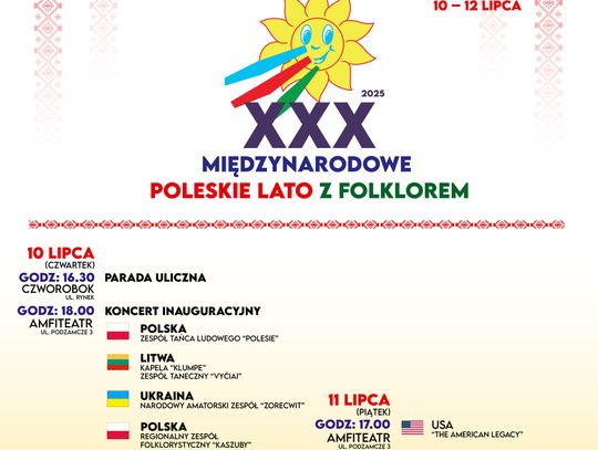 Włodawa przygotowuje się na jubileuszowe XXX Międzynarodowe Poleskie Lato z Folklorem