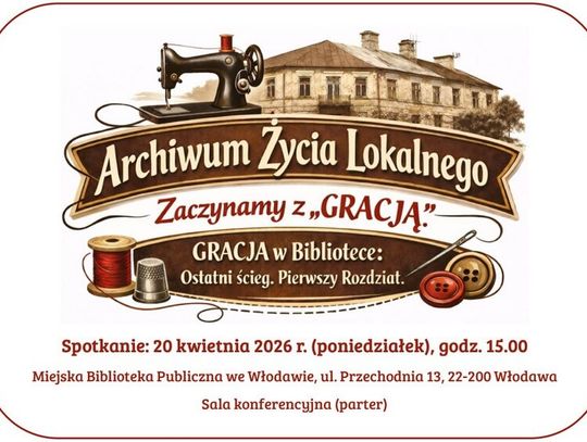 Spotkanie zaplanowano na 20 kwietnia o godzinie 15:00 w sali konferencyjnej na parterze budynku biblioteki.