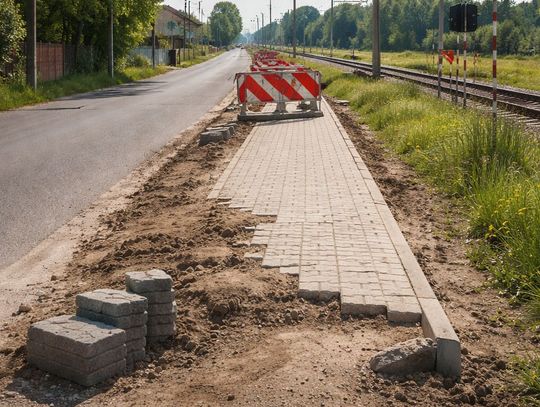 niedokończony chodnik